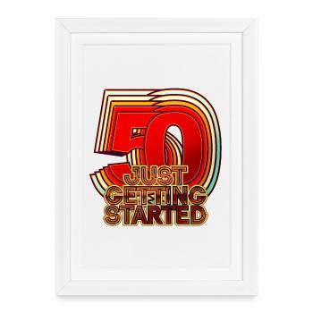50th birthday - Framed poster (27 × 37 cm) - white - Front