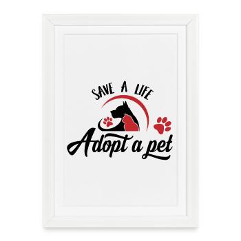 Animal Protection Animal Rescue Save Animal Rights Gift - Framed poster (27 × 37 cm) - white - Front