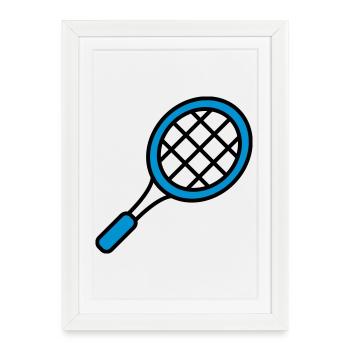 tennis - Framed poster (27 × 37 cm) - white - Front