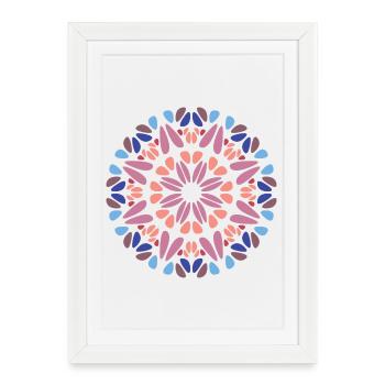 Mandala - Affiche encadrée (27 × 37 cm) - blanc - Devant