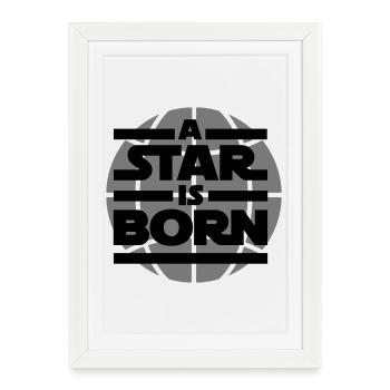 a star is born - Affiche encadrée (27 × 37 cm) - blanc - Devant