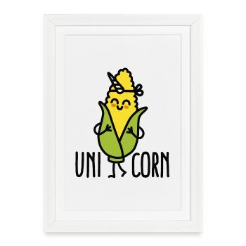 Wannabe uni-corn ( Unicorn ) - Framed poster (27 × 37 cm) - white - Front