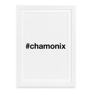 CHAMONIX France Frankreich - Affiche encadrée (27 × 37 cm) - blanc - Devant