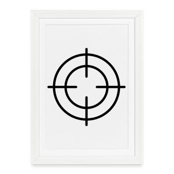Fadenkreuz - Gerahmtes Poster (27 × 37 cm) - Weiß - Vorne