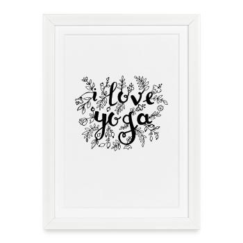 yoga - Affiche encadrée (27 × 37 cm) - blanc - Devant