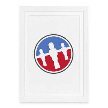 Kicker logo - Framed poster (27 × 37 cm) - white - Front