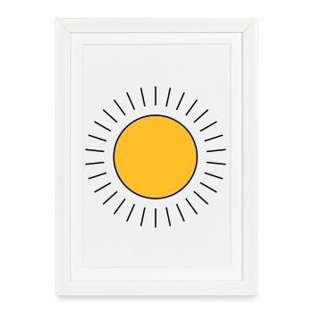 Sun - Framed poster (27 × 37 cm) - white - Front
