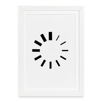 Loading logo - Framed poster (27 × 37 cm) - white - Front