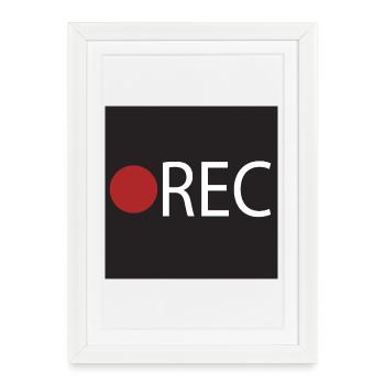 Enregistrement d'enregistrement REC - Affiche encadrée (27 × 37 cm) - blanc - Devant