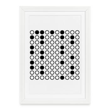 Conception ringard "nombres premiers" jusqu'à 100 - Affiche encadrée (27 × 37 cm) - blanc - Devant