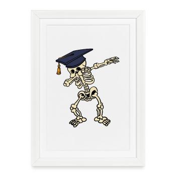 Matura Dab Diplôme du lycée Abi Dabbing - Affiche encadrée (27 × 37 cm) - blanc - Devant