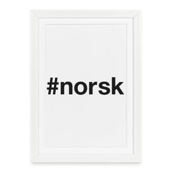 NORSK Norway Norway Hashtag I'm Norwegian - Framed poster (27 × 37 cm) - white - Front