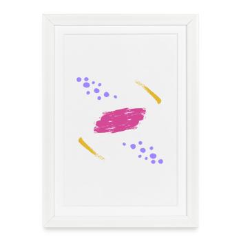 Comets orbiting their planet - Framed poster (27 × 37 cm) - white - Front