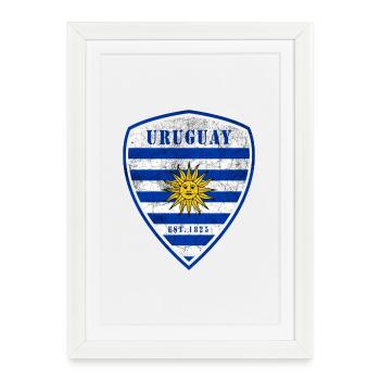 Uruguay vintage coat of arms design - Framed poster (27 × 37 cm) - white - Front