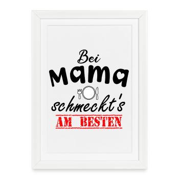 C'est meilleur avec maman | Pour le meilleur - Affiche encadrée (27 × 37 cm) - blanc - Devant