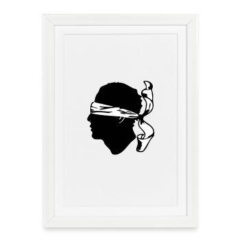 Corse avec les yeux bandés - Affiche encadrée (27 × 37 cm) - blanc - Devant