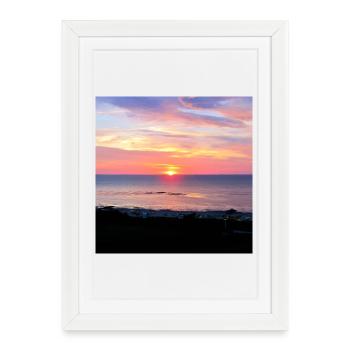 Ground Floor Sunset I Holiday I Sea I Summer - Framed poster (27 × 37 cm) - white - Front