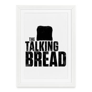 the talking bread total black - Affiche encadrée (27 × 37 cm) - blanc - Devant