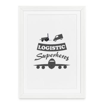 Logistique et transport - Affiche encadrée (27 × 37 cm) - blanc - Devant