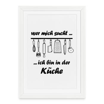 Housewife cook wife kitchen saying wife gift - Framed poster (27 × 37 cm) - white - Front
