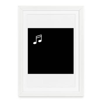 Music note - Framed poster (27 × 37 cm) - white - Front