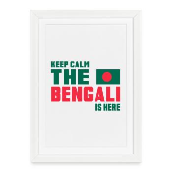 Keep Calm Bangladesh Design / Gift Idea - Framed poster (27 × 37 cm) - white - Front