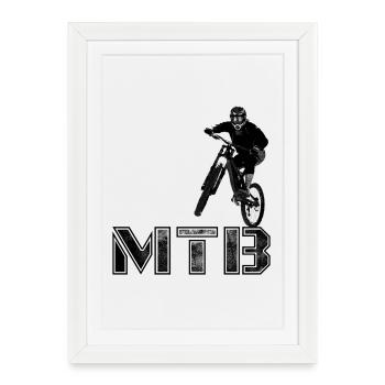 Cadeau VTT VTT - Affiche encadrée (27 × 37 cm) - blanc - Devant