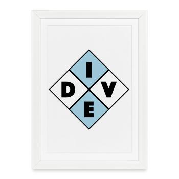 Se plonger - Affiche encadrée (27 × 37 cm) - blanc - Devant