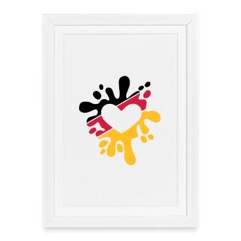 Germany love - Framed poster (27 × 37 cm) - white - Front