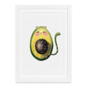 avocat chat avogato - Affiche encadrée (27 × 37 cm) - blanc - Devant