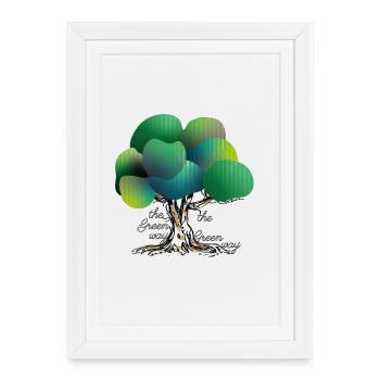 The green Way - Affiche encadrée (27 × 37 cm) - blanc - Devant