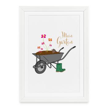 My garden - Framed poster (27 × 37 cm) - white - Front