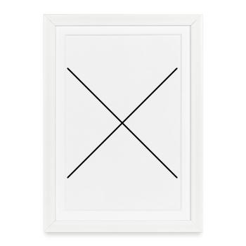 2 lignes qui se croisent - Affiche encadrée (27 × 37 cm) - blanc - Devant
