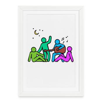 Best Friends Buddy Friendship - Framed poster (27 × 37 cm) - white - Front