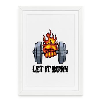 Fitness Rengaine Haltère court Haltérophilie Haltérophilie - Affiche encadrée (27 × 37 cm) - blanc - Devant