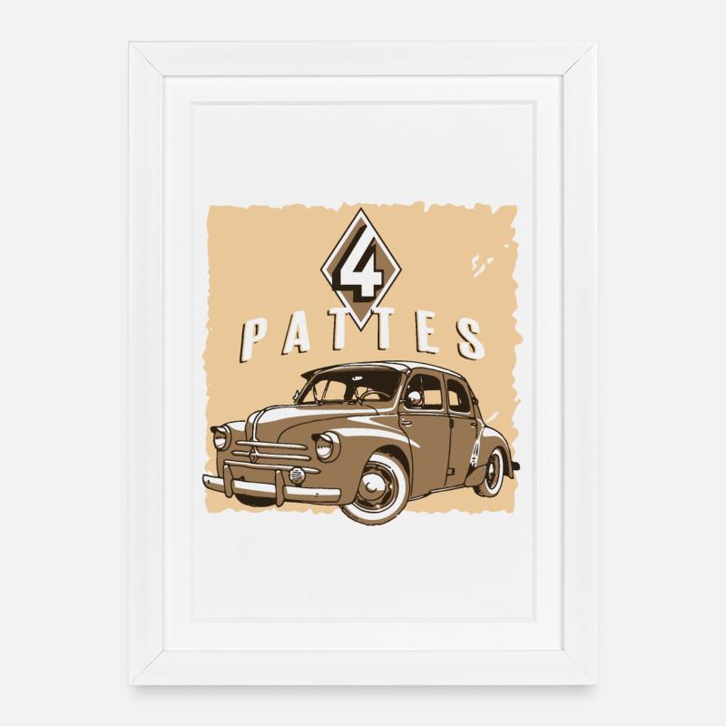 4 LEGS - Framed poster (27 × 37 cm) - white
