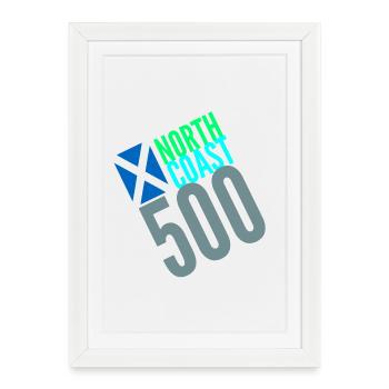 North Coast 500 Bold Route Logo - Framed poster (27 × 37 cm) - white - Front
