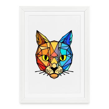 Animal Tiger - Framed poster (27 × 37 cm) - white - Front