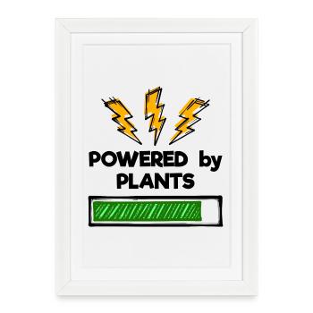 Vegetarian vegan statement - Framed poster (27 × 37 cm) - white - Front