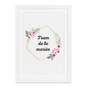 team de la mariée demoiselles d'honneur EVJF - Affiche encadrée (27 × 37 cm) - blanc - Devant