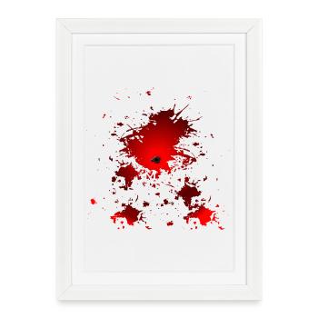 TROU D’INCLUSION DU COSTUME D’HALLOWEEN SANG - Affiche encadrée (27 × 37 cm) - blanc - Devant