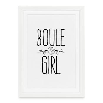 Boule Girl Boule Ball Outfit Boule Player Bouler - Framed poster (27 × 37 cm) - white - Front