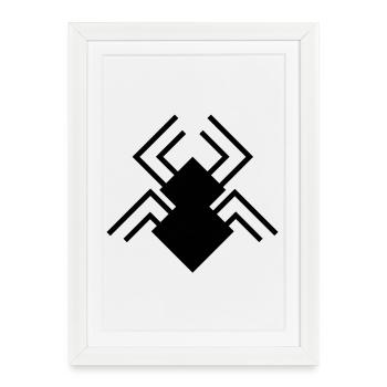 Spider-Man Logo - Framed poster (27 × 37 cm) - white - Front