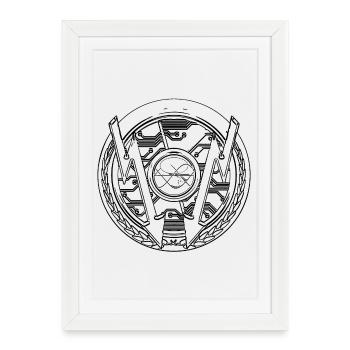 Modèle électrique artisanal - Affiche encadrée (27 × 37 cm) - blanc - Devant