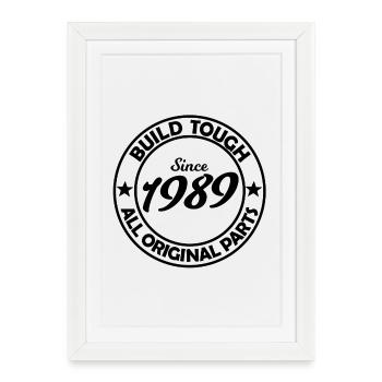 Né en 1989 - Affiche encadrée (27 × 37 cm) - blanc - Devant