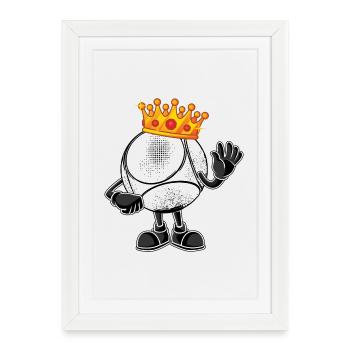 Boule King Outfit for boules players for boules - Framed poster (27 × 37 cm) - white - Front