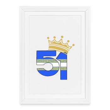 51 - Affiche encadrée (27 × 37 cm) - blanc - Devant