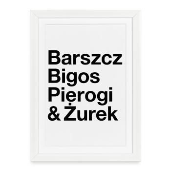 POLSKA KUCHNIA - Affiche encadrée (27 × 37 cm) - blanc - Devant