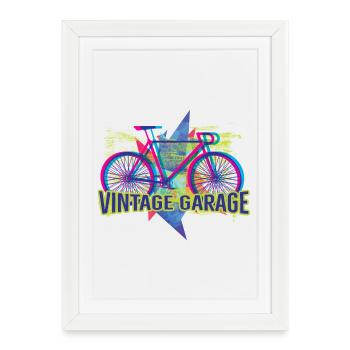 Vintage Garage - Affiche encadrée (27 × 37 cm) - blanc - Devant