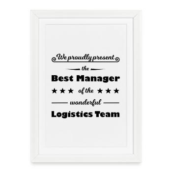 The best logistics manager - Framed poster (27 × 37 cm) - white - Front